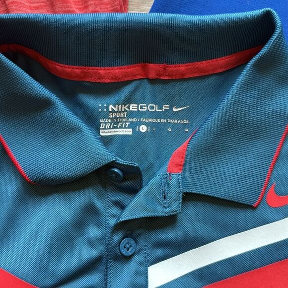 ((3 PIECE)) MENS NIKE AND UNDER ARMOUR GOLF POLOS SIZE LARGE EXCELLENT CONDITION - Picture 3 of 8